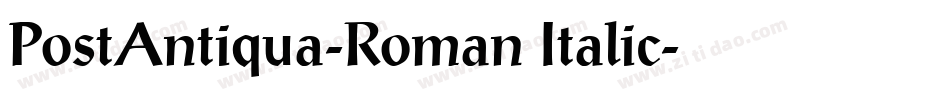 PostAntiqua-Roman Italic字体转换